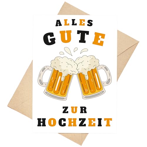 Palanemo Hochzeitskarte Bier lustig Karte DIN A6 von Palanemo