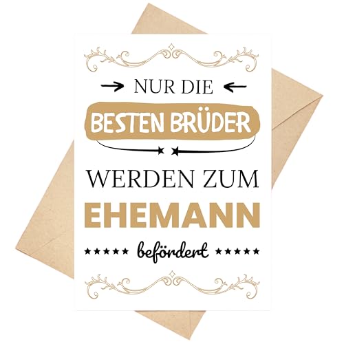 Palanemo Hochzeitskarte Bruder Geschenk Hochzeit lustig Karte DIN A6 von Palanemo