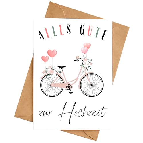 Palanemo Hochzeitskarte Fahrrad Glückwunsch Karte DIN A6 von Palanemo