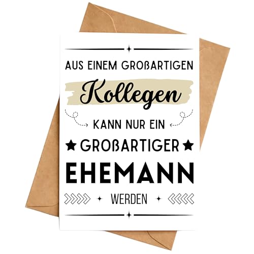 Palanemo Hochzeitskarte Kollege Arbeitskollege Karte Hochzeit Geschenk DIN A6 von Palanemo