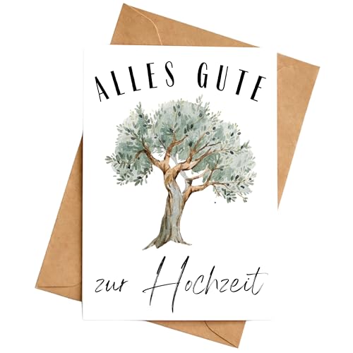Palanemo Hochzeitskarte Olivenbaum Natur DIN A6 inkl. Umschlag von Palanemo