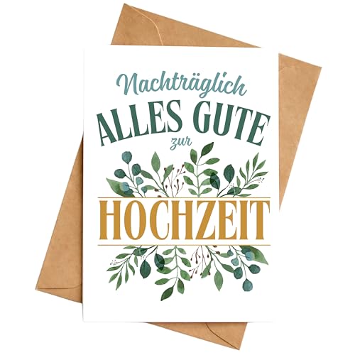 Palanemo Hochzeitskarte nachträglich Karte Hochzeit DIN A6 inkl. Umschlag von Palanemo
