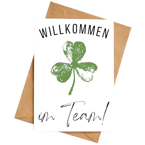 Palanemo Willkomenskarte neue Mitarbeiter Kollegin Kollege DIN A6 mit Umschlag von Palanemo