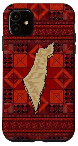 Hülle für iPhone 11 Palestine Map Inside Palestinian Woman Thob Folklore Dress von Palestine Store