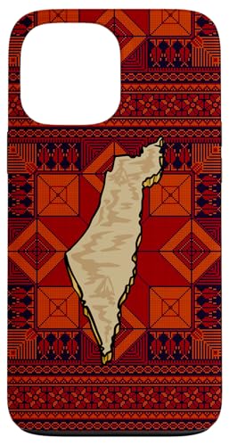 Hülle für iPhone 13 Pro Max Palestine Map Inside Palestinian Woman Thob Folklore Dress von Palestine Store