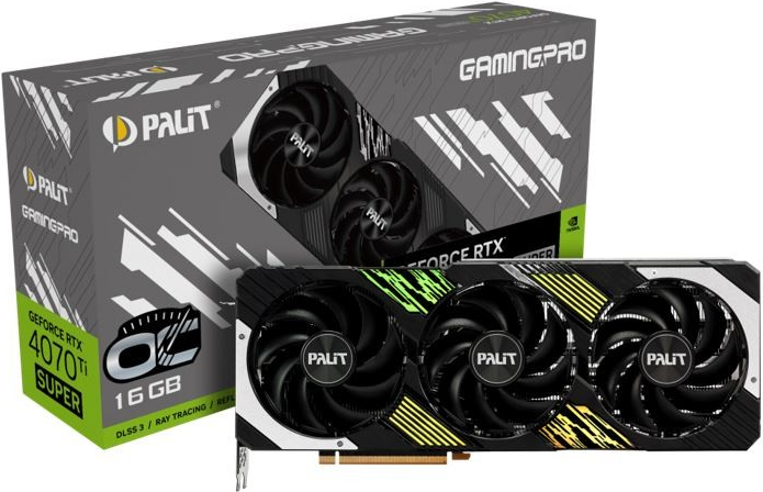 Palit GeForce RTX 4070 Ti SUPER GamingPro - GeForce RTX 4070 Ti SUPER - 16 GB - GDDR6X - 256 Bit - 7680 x 4320 Pixel - PCI Express 4.0 (NED47TS019T2-1043A) von Palit