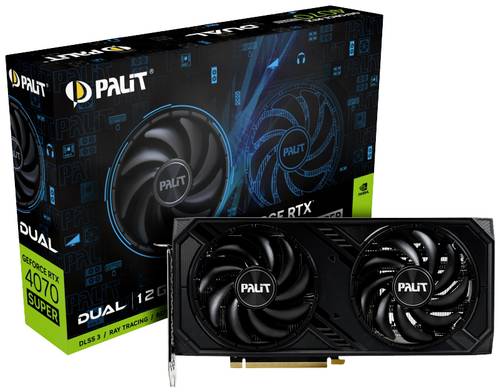 Palit Grafikkarte Nvidia GeForce RTX 4070 Super DUAL 12GB GDDR6X-RAM PCIe x16 HDMI®, DisplayPort NV von Palit