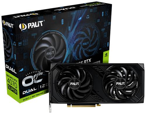 Palit Grafikkarte Nvidia GeForce RTX 4070 Super DUAL OC 12GB GDDR6X-RAM PCIe x16 HDMI®, DisplayPort von Palit