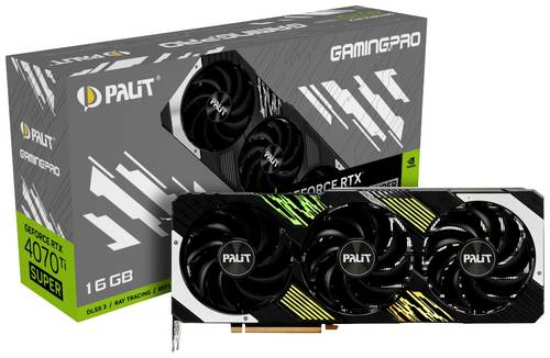 Palit Grafikkarte Nvidia GeForce RTX 4070 Ti Super SUPER GamingPro 16GB GDDR6X-RAM PCIe x16 HDMI®, von Palit