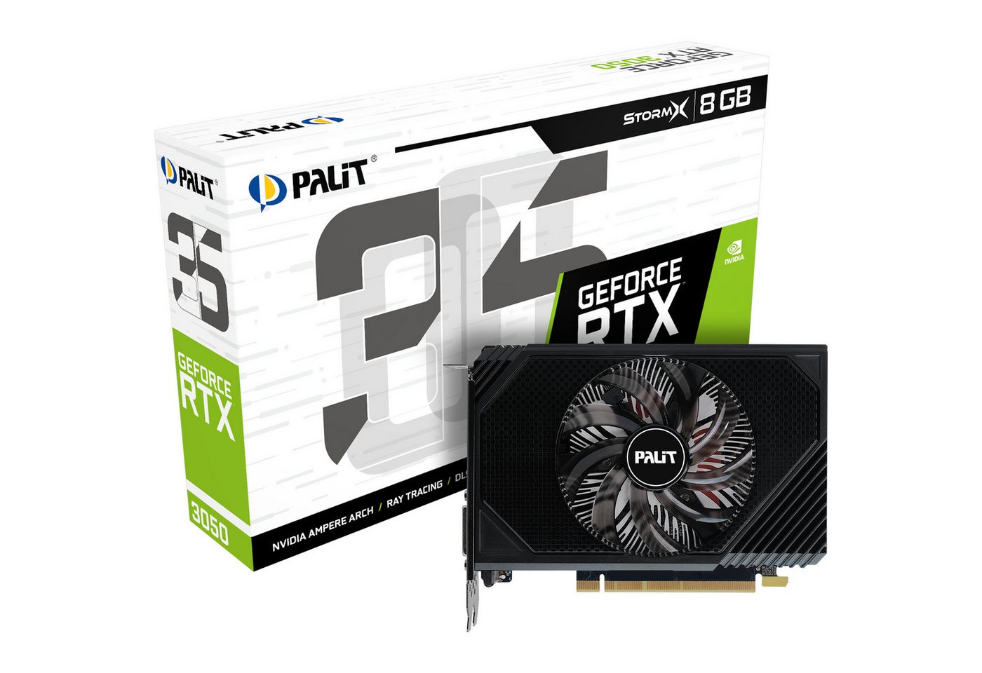 Palit Palit GeForce RTX 3050 StormX, Grafikkarte, (Lite Grafikkarte (8 GB) von Palit