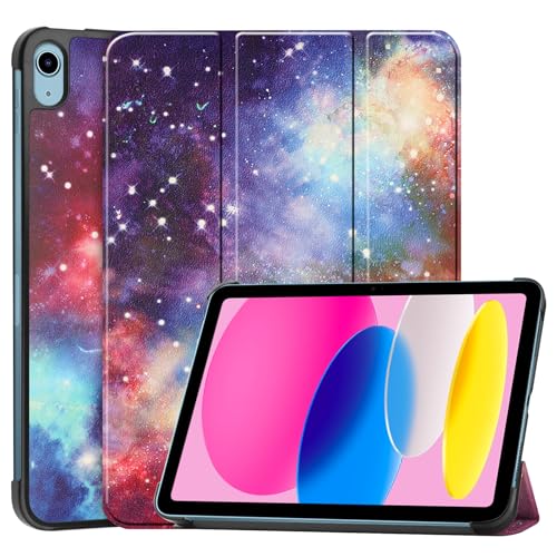 Palizufio Hülle für iPad 11" 2025(A16),Schlank Leicht Leder Tasche Schutzhülle Flip Folio Dreifach Ständer Klapphülle Abdeckung mit Auto Wecken/Schlafen,Milchstraße von Palizufio
