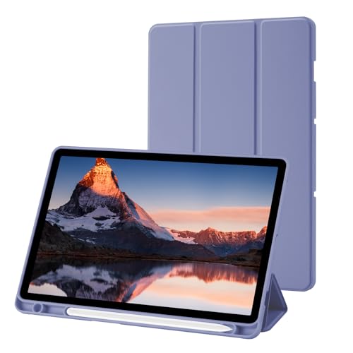 Hülle Kompatibel mit Samsung Galaxy Tab S9 11 Zoll 2023, SM-X710/X716B/X718U, Hülle mit S Pen Stifthalter, Trifold Ständer Schutzhülle, Auto Schlafen/Wachen for Samsung Tab S9 Tablet, Blaugrau von Palkitsee