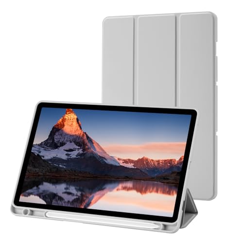 Hülle Kompatibel mit Samsung Galaxy Tab S9 11 Zoll 2023, SM-X710/X716B/X718U, Hülle mit S Pen Stifthalter, Trifold Ständer Schutzhülle, Auto Schlafen/Wachen for Samsung Tab S9 Tablet, Grau von Palkitsee