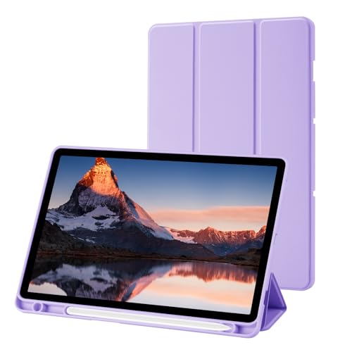 Hülle Kompatibel mit Samsung Galaxy Tab S9 11 Zoll 2023, SM-X710/X716B/X718U, Hülle mit S Pen Stifthalter, Trifold Ständer Schutzhülle, Auto Schlafen/Wachen for Samsung Tab S9 Tablet, Lila von Palkitsee