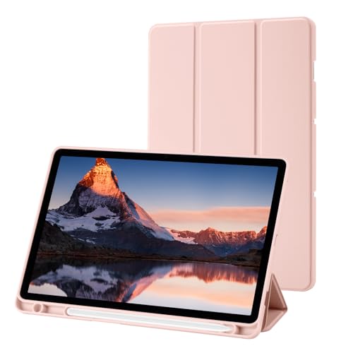 Hülle Kompatibel mit Samsung Galaxy Tab S9 11 Zoll 2023, SM-X710/X716B/X718U, Hülle mit S Pen Stifthalter, Trifold Ständer Schutzhülle, Auto Schlafen/Wachen for Samsung Tab S9 Tablet, Rosa von Palkitsee