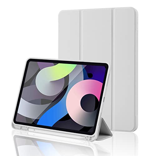 Hülle Kompatibel mit ipad 10 Generation hülle mit stifthalter 2022, iPad 10. 10,9 Zoll 2022 Hülle Premium PU Leder + Weiche TPU Rückseite Case Cover mit Auto Schlafen/Wachen, Grau von Palkitsee