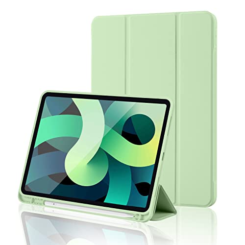 Hülle Kompatibel mit ipad 10 Generation hülle mit stifthalter 2022, iPad 10. 10,9 Zoll 2022 Hülle Premium PU Leder + Weiche TPU Rückseite Case Cover mit Auto Schlafen/Wachen, Matcha-Grün von Palkitsee