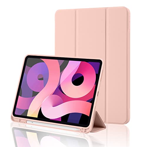 Hülle Kompatibel mit ipad 10 Generation hülle mit stifthalter 2022, iPad 10. 10,9 Zoll 2022 Hülle Premium PU Leder + Weiche TPU Rückseite Case Cover mit Auto Schlafen/Wachen, Roségold von Palkitsee