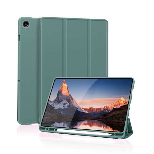 Hülle für Samsung Galaxy Tab A9 Plus Tablet Hülle mit Stifthalter, Slim Smart Schutzhülle mit weicher TPU Rückseite, Auto Sleep/Wake Cover für Samsung Galaxy Tab A9+ 11 Hülle (Kieferngrün) von Palkitsee