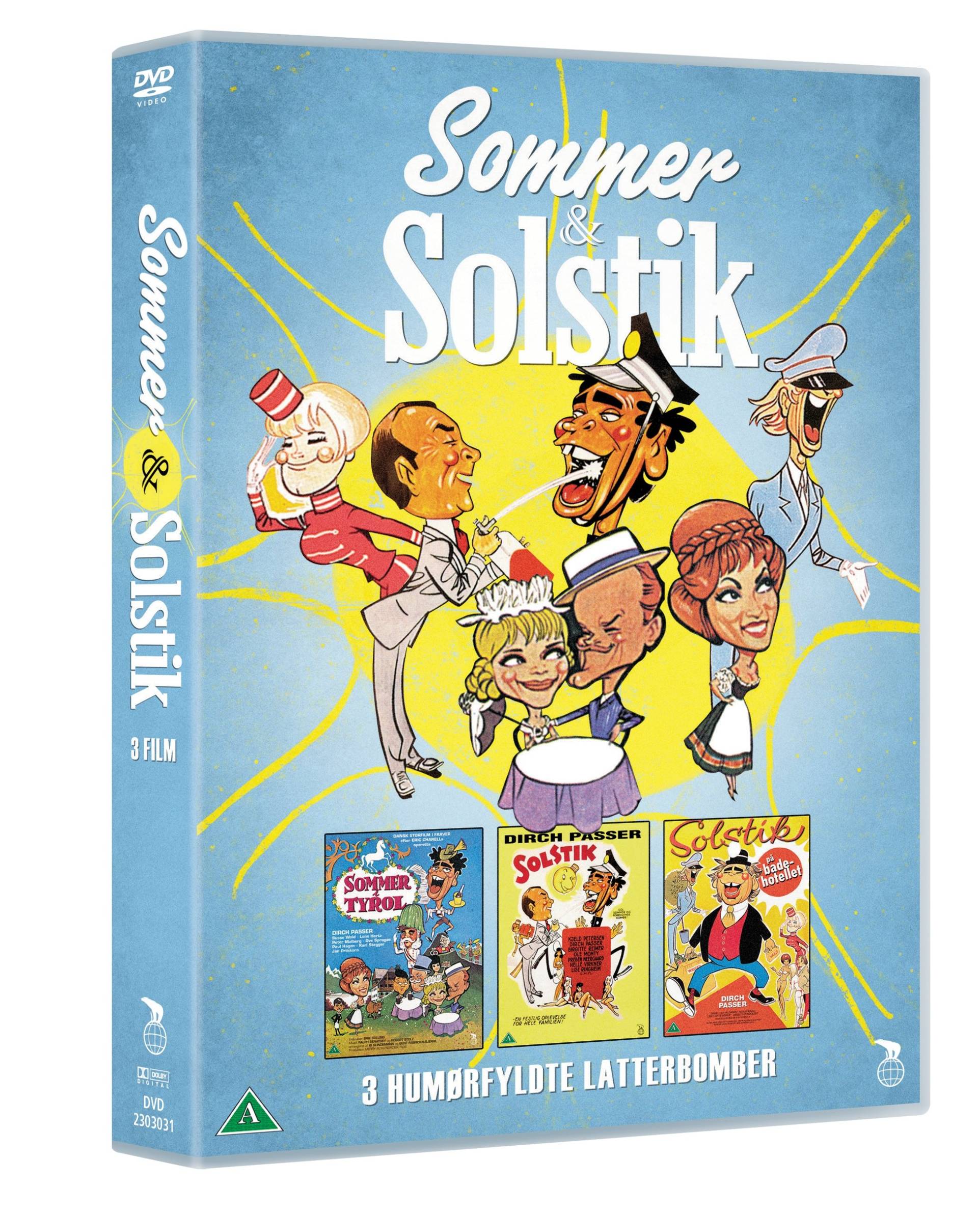 Sommer Og Solstik - 3 DVD - Indeholder 3 Dirch Passer film - Sommer i Tyrol - Solstik samt Solstik på badehotellet von Palladium