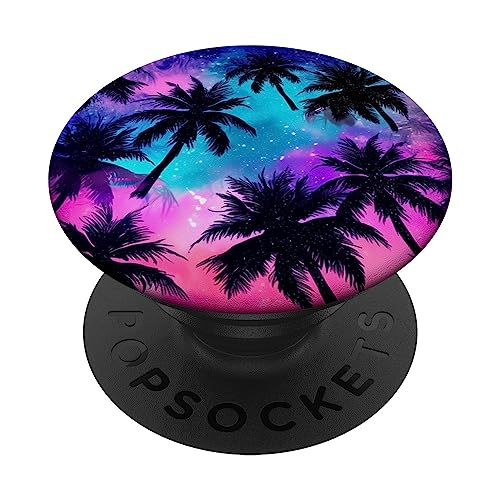 Palme PopSockets mit austauschbarem PopGrip von Palm Tree Beach Tropical Sunset Vacation Design