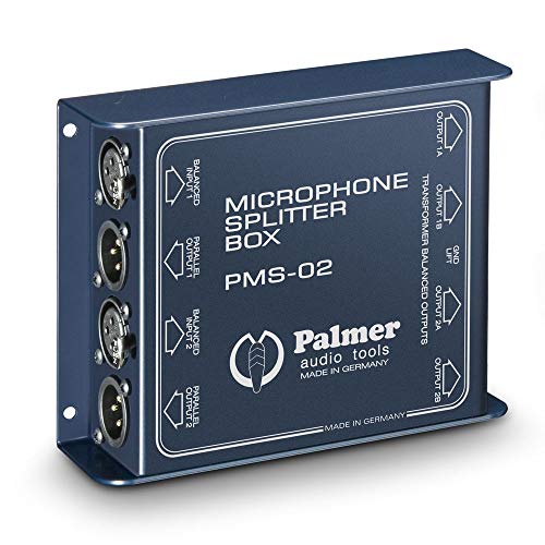 Palmer MS 02 ; Mikrofon Splitter 2 Kanal, blau von Palmer