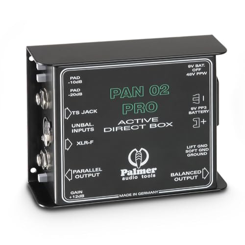 Palmer PAN 02 PRO - Professionelle DI-Box aktiv, schwarz von Palmer