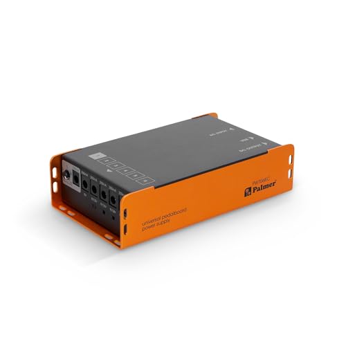 Palmer PWT 06 IEC - Universelles Pedalboard Netzteil mit USB, 6 Ausgänge, schwarz orange von Palmer