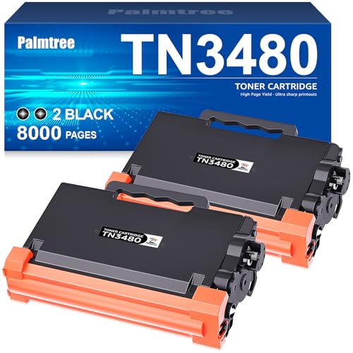 Palmtree TN3480 Kompatibel für Brother TN3480 Brother TN-3480 Brother TN 3480 Brother 3480 Kompatibel für Brother HL-L5100DN Toner MFC-L5750DW MFC-L5700DW HL-L5200DW HL-L5000D HL-L5200DWT (2 Schwarz) von Palmtree