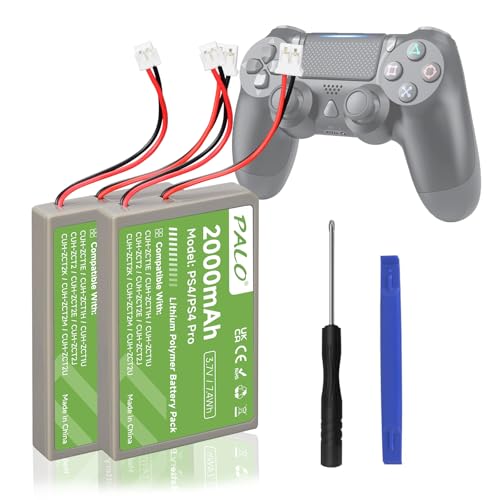 PS4 Akku 2000mAh Ersatz für Sony PS4/PS4 Pro/PS4 Slim PS4 Dualshock 4 Controller CUH-ZCT1E CUH-ZCT1H CUH-ZCT1U CUH-ZCT2 CUH-ZCT2U (2Pcs) PS4 Akku 2000mAh Ersatz für Sony PS4/PS4 Pro/PS4 Slim PS4 Dualshock 4 Controller CUH-ZCT1E CUH-ZCT1H CUH-ZCT1U CUH-ZCT2 CUH-ZCT2U (2Pcs) von Palogreen