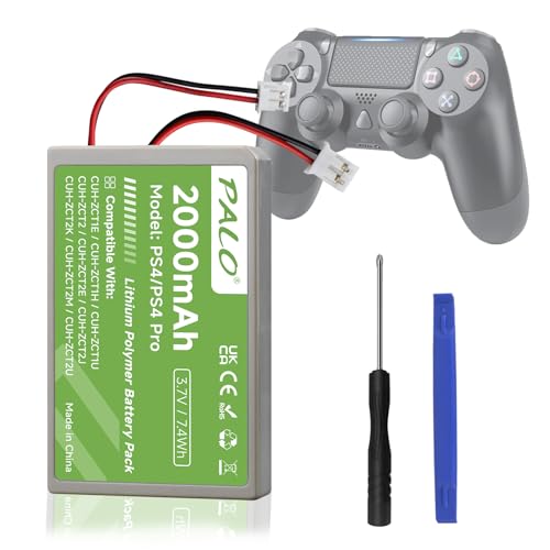 PS4 Akku 2000mAh Ersatz für Sony PS4/PS4 Pro/PS4 Slim PS4 Dualshock 4 Controller CUH-ZCT1E CUH-ZCT1H CUH-ZCT1U CUH-ZCT2 CUH-ZCT2U (1Pcs) PS4 Akku 2000mAh Ersatz für Sony PS4/PS4 Pro/PS4 Slim PS4 Dualshock 4 Controller CUH-ZCT1E CUH-ZCT1H CUH-ZCT1U CUH-ZCT2 CUH-ZCT2U (1Pcs) von Palogreen