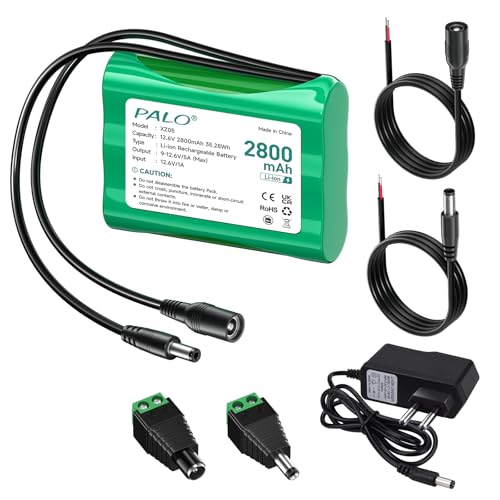Palogreen 12.6V DC Akku 2800mAh Wiederaufladbarer Lithium Mit DC5521-Schnittstelle für LED-Streifen, CCTV-Kamera, tragbare DVDs, MP3-Playern, Angellichtern, DIY Palogreen 12.6V DC Akku 2800mAh Wiederaufladbarer Lithium Mit DC5521-Schnittstelle für LED-Streifen, CCTV-Kamera, tragbare DVDs, MP3-Playern, Angellichtern, DIY von Palogreen