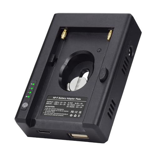 NP-F Akku Adapterplatte für Sony NP-F980, 970, 750, 550 Akku mit Typ-C-Eingang, D-Tap, USB-A, 12V DC / 8,4V DC Ausgang mit 1/4"-Halterung zur Stromversorgung von Kameras NP-F Akku Adapterplatte für Sony NP-F980, 970, 750, 550 Akku mit Typ-C-Eingang, D-Tap, USB-A, 12V DC / 8,4V DC Ausgang mit 1/4"-Halterung zur Stromversorgung von Kameras von Palogreen
