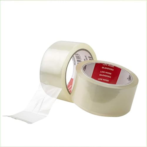 Palucart 6 Rollen Klebeband Packband 48X66 für Verpackung leise abrollend low noise Transparent von Palucart