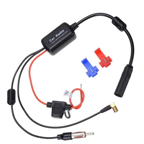 Palwin Antennenverstärker Auto, 12V Autoradio Antennen für DAB/FM/AM Radio, Autoradio Splitter Antennenadapter Autoradio Antenne Signal Adapter Splitter Receiver Stecker für Nachgerüstete Autoradios von Palwin