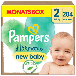 Pampers® Windeln Harmonie™ Größe Gr.2 (4-8 kg) für Neugeborene (0-3 Monate), 204 St. von Pampers®