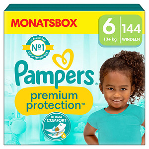 Pampers® Windeln Monatsbox premium protection™ Größe Gr.6 (13+ kg) für Kids und Teens (4-12 Jahre), 144 St. von Pampers®