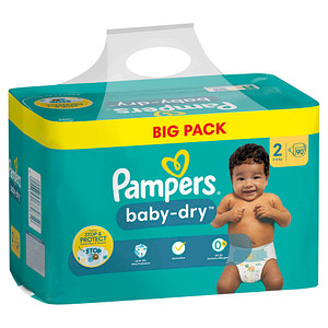 Pampers® Windeln baby-dry™ BIG PACK  Größe Gr.2 (4-8 kg) für Neugeborene (0-3 Monate), 90 St. von Pampers®