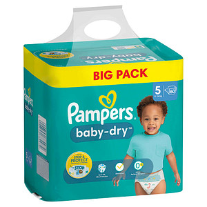 Pampers® Windeln baby-dry™ BIG PACK  Größe Gr.5 (11-16 kg) für Babys und Kleinkinder (4-18 Monate), 60 St. von Pampers®