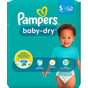 Pampers® Windeln baby-dry™ Größe Gr.5 (11-16 kg) für Babys und Kleinkinder (4-18 Monate), 26 St. von Pampers®