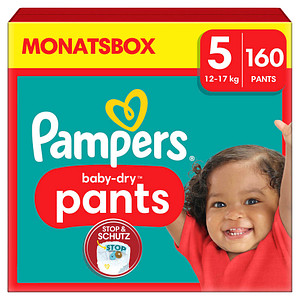 Pampers® Windeln baby-dry™ Monatsbox Größe Gr.5 (12-17 kg) für Babys und Kleinkinder (4-18 Monate), 160 St. von Pampers®