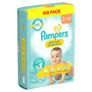 Pampers® Windeln premium protection™ BIG PACK Größe Gr.3 (6-10 kg) für Babys und Kleinkinder (4-18 Monate), 68 St. von Pampers®