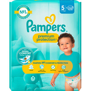 Pampers® Windeln premium protection™ Größe Gr.5 (11-16 kg) für Babys und Kleinkinder (4-18 Monate), 22 St. von Pampers®