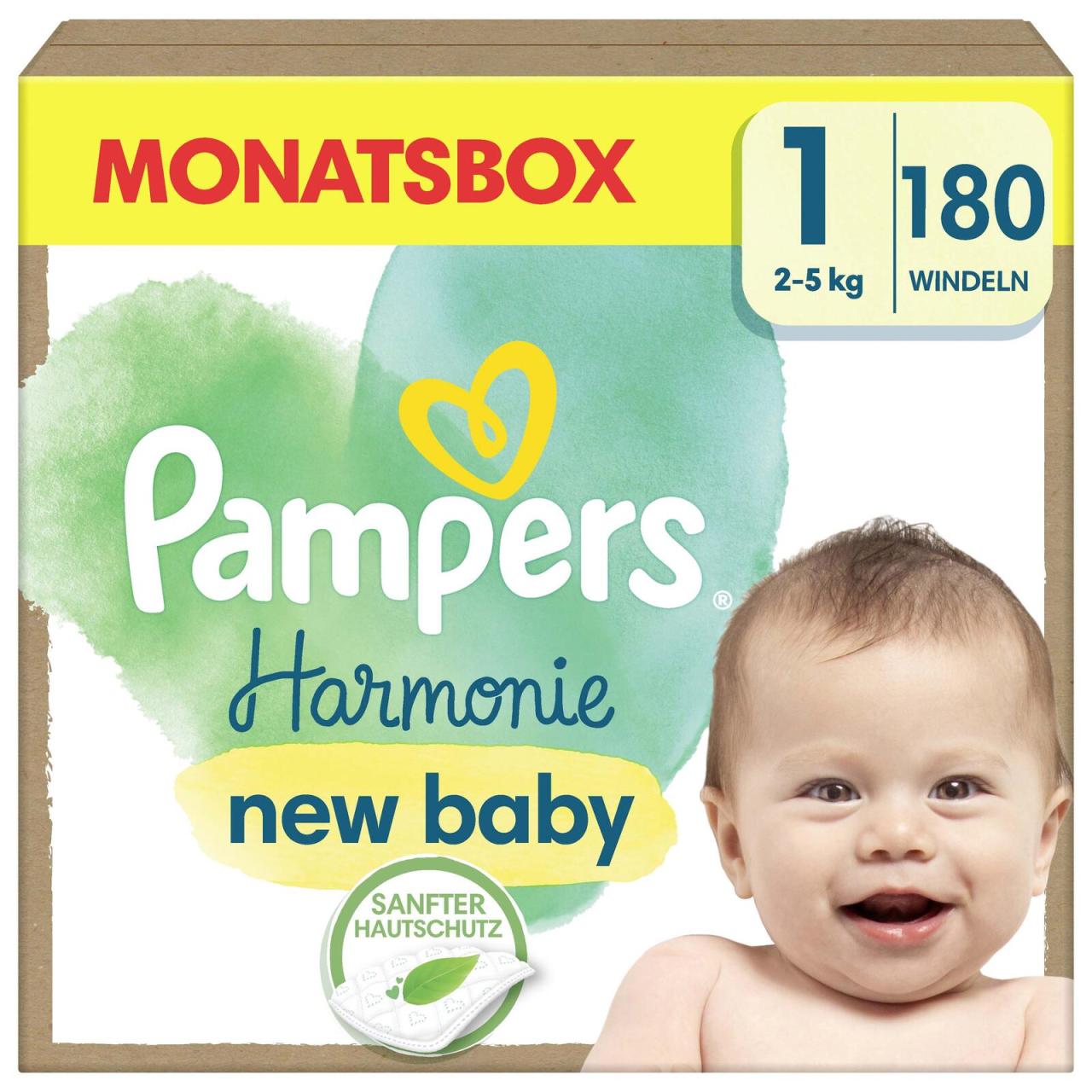 Pampers® Windeln Harmonie Größe 1 180ST für Neugeborene (0-3 Monate) von Pampers®