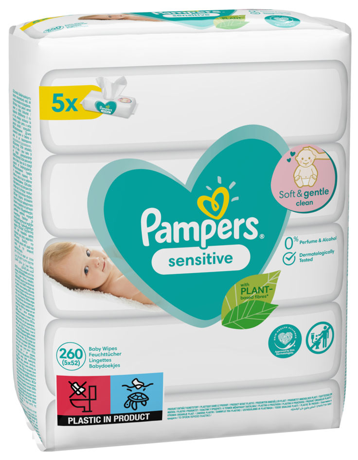 Pampers Feuchttücher Sensitive, 5er Nachfüllpack von Pampers