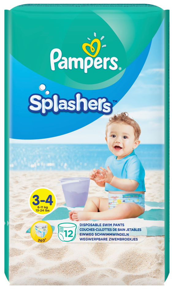 Pampers Schwimmwindeln Splashers Größe 3 - 4, Tragepack von Pampers