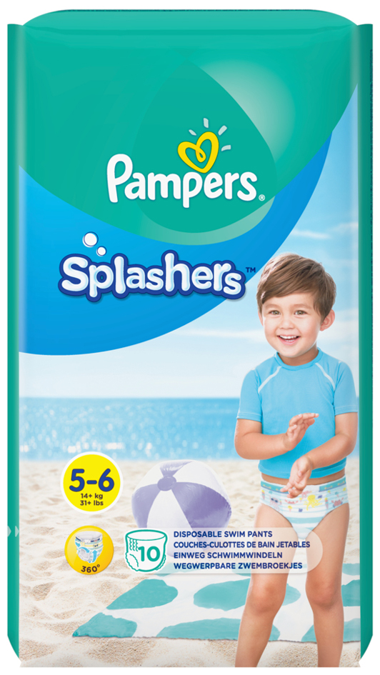 Pampers Schwimmwindeln Splashers Größe 5 - 6, Tragepack von Pampers