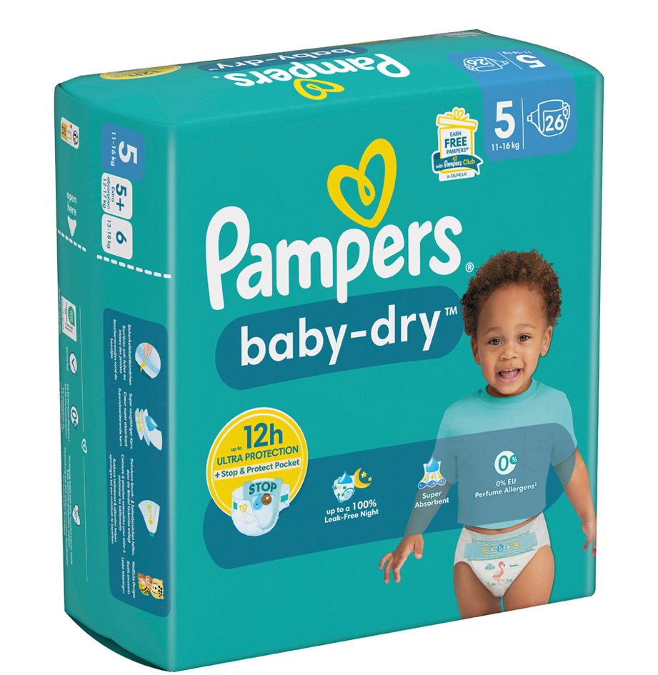 Pampers Windel Baby Dry, Größe 5 Junior, Single Pack von Pampers