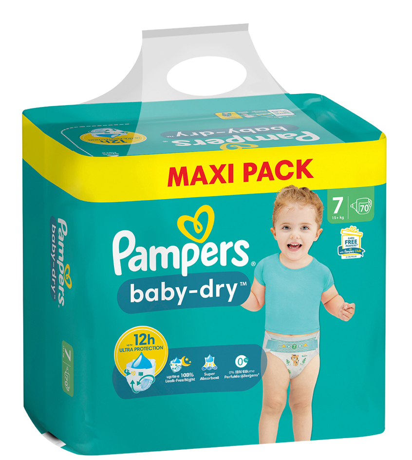 Pampers Windel Baby Dry, Größe 7 Extra Large, Maxi Pack von Pampers