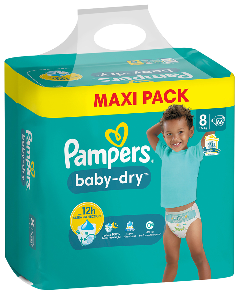 Pampers Windel Baby Dry Größe 8 Extra Large, Maxi Pack von Pampers